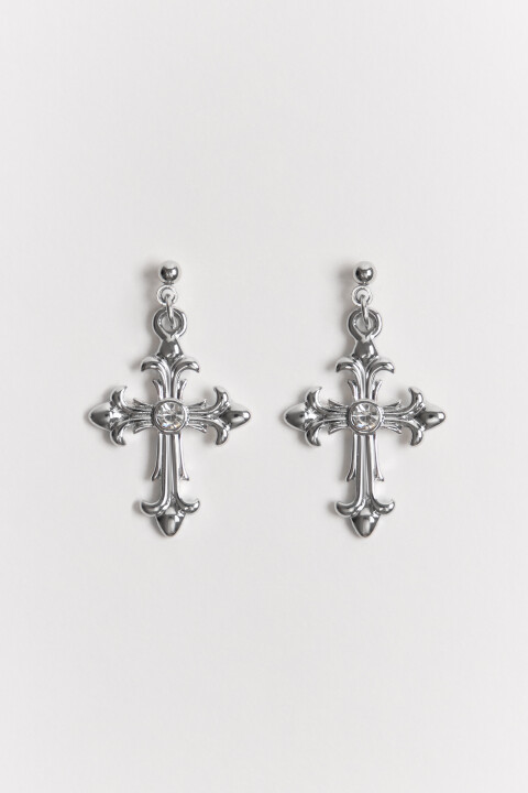 

Серьги в виде крестов, Серый, Серьги в виде крестов