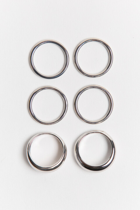 

Набор колец разной толщины (6 штук), Серый, Набор колец разной толщины (6 штук)