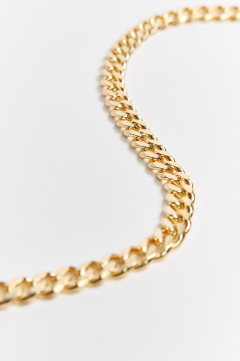 

Колье-цепочка объемное золотистое, Желтый, Колье-цепочка объемное золотистое