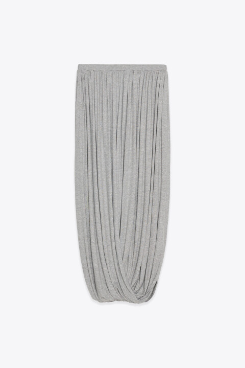 

Юбка макси асимметричная в складку, Серый, Юбка макси асимметричная в складку