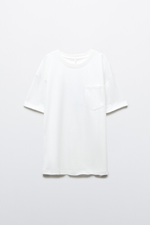 

Футболка хлопковая с нагрудным карманом, Белый, Футболка хлопковая с нагрудным карманом