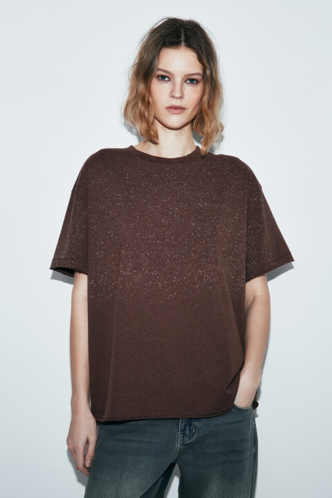 

Футболка хлопковая с нагрудным карманом, Коричневый, Футболка хлопковая с нагрудным карманом