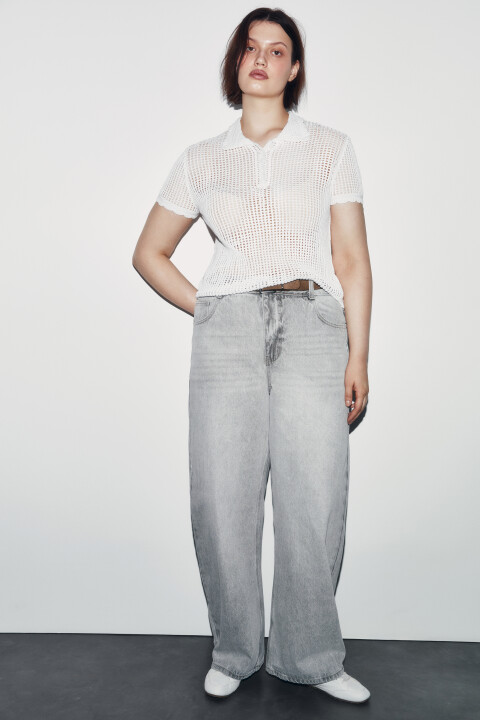 

Джинсы-баллон с высокой посадкой, Серый, Джинсы-баллон с высокой посадкой