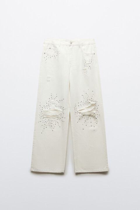 

Брюки джинсовые женские, Белый, брюки джинсовые женские