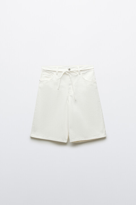 

Джортсы со средней посадкой и тонким поясом, Белый, Джортсы со средней посадкой и тонким поясом