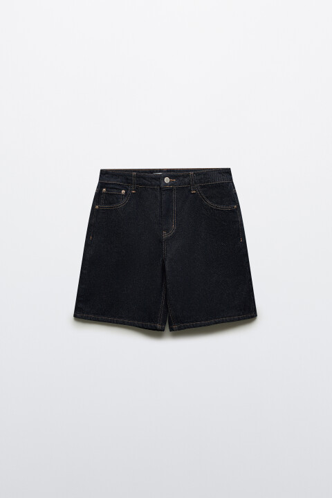 

Шорты джинсовые со средней посадкой, Синий, Шорты джинсовые со средней посадкой