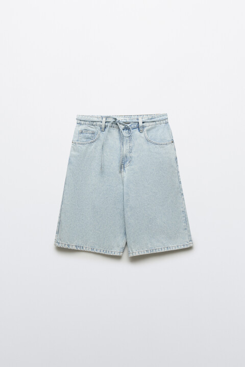 

Джортсы со средней посадкой и ремешком, Голубой, Джортсы со средней посадкой и ремешком