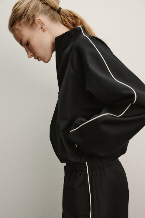 

Худи-олимпийка с лампасами, Черный, Худи-олимпийка с лампасами