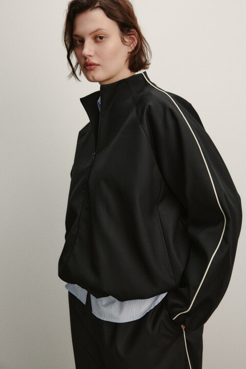 

Худи-олимпийка с лампасами, Черный, Худи-олимпийка с лампасами