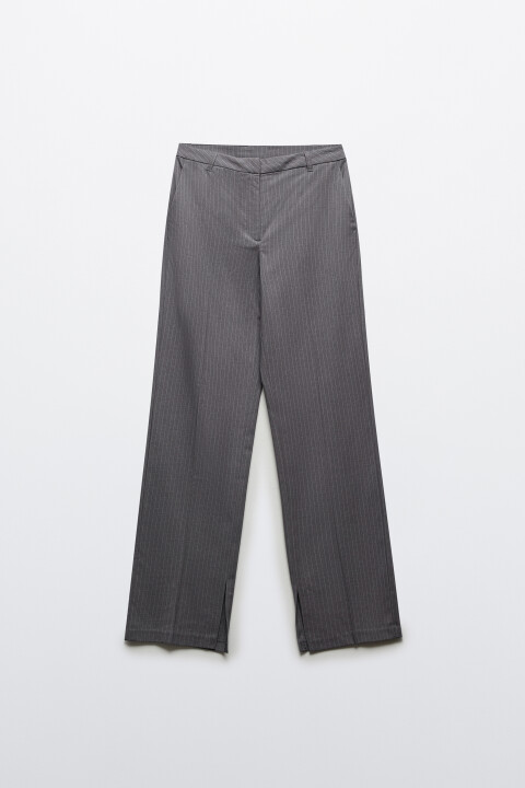 

Брюки straight fit костюмные со средней посадкой, Черный, Брюки straight fit костюмные со средней посадкой