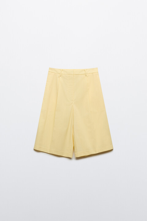 

Шорты-бермуды костюмные со льном, Коричневый, Шорты-бермуды костюмные со льном