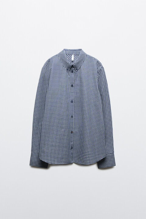 

Рубашка прямая в клетку, Коричневый, Рубашка прямая в клетку