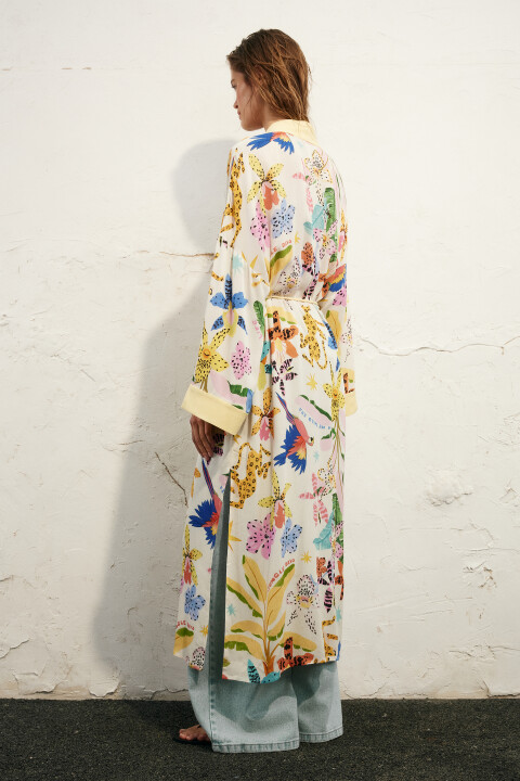 

Кардиган-кимоно вискозный длинный с принтом, Мультиколор, Кардиган-кимоно вискозный длинный с принтом