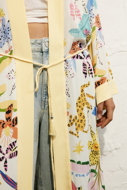 

Кардиган-кимоно вискозный длинный с принтом, Мультиколор, Кардиган-кимоно вискозный длинный с принтом