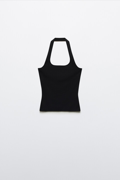 

Топ-халтер вязаный вискозный в рубчик, Желтый, Топ-халтер вязаный вискозный в рубчик