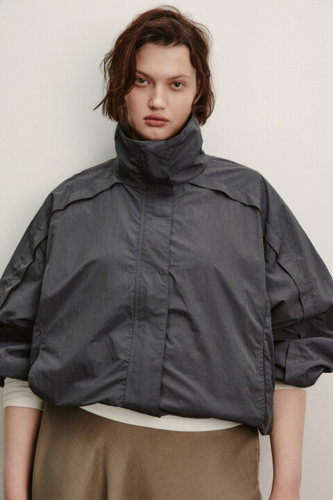 

Куртка-ветровка с воротником-стойкой, Серый, Куртка-ветровка с воротником-стойкой