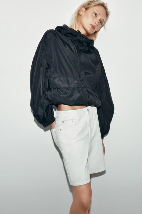 

Куртка-ветровка с капюшоном, Черный, Куртка-ветровка с капюшоном