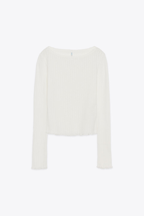 

Лонгслив домашний хлопковый ажурный, Ванильный, Лонгслив домашний хлопковый ажурный