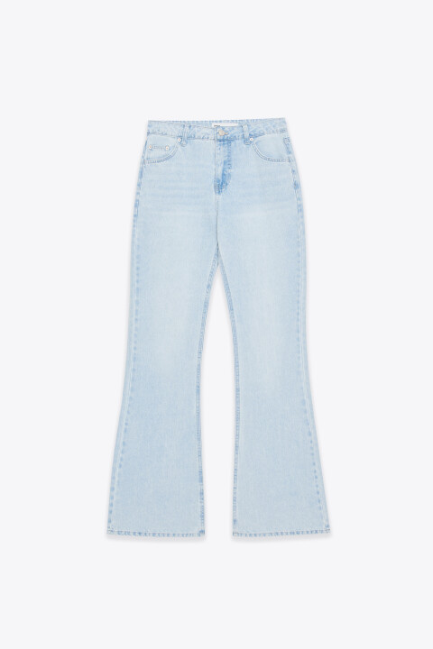 

Джинсы клеш со средней посадкой, Голубой, Джинсы клеш со средней посадкой