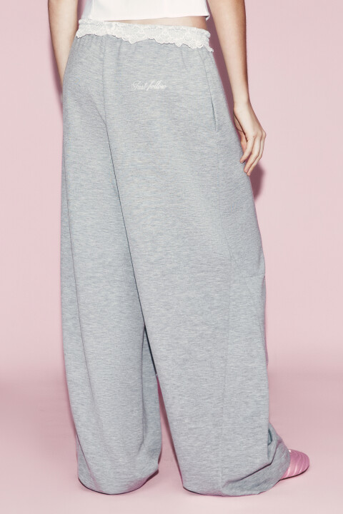 

Брюки wide leg вискозные с кружевной отделкой, Черный, Брюки wide leg вискозные с кружевной отделкой