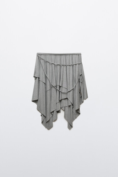 

Юбка миди вискозная асимметричная с завязками, Коричневый, Юбка миди вискозная асимметричная с завязками