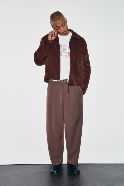 

Брюки костюмные со средней посадкой, Коричневый, Брюки костюмные со средней посадкой