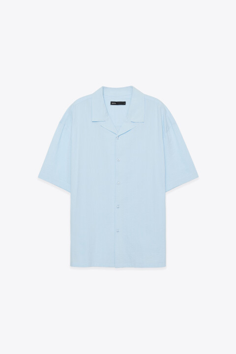 

Рубашка хлопковая с коротким рукавом, Синий, Рубашка хлопковая с коротким рукавом