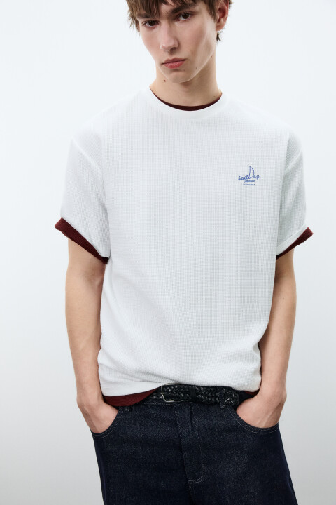 

Футболка прямая с принтом, Серый, Футболка прямая с принтом