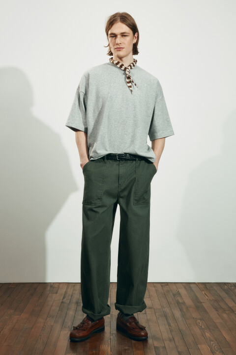 

Футболка оверсайз из футера, Серый, Футболка оверсайз из футера