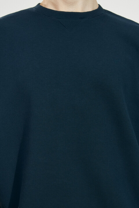 

Футболка оверсайз из футера, Синий, Футболка оверсайз из футера