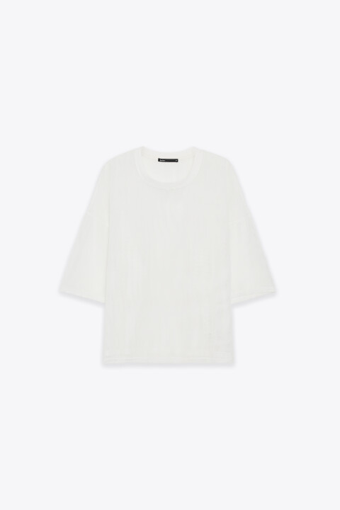 

Футболка сетчатая укороченная, Белый, Футболка сетчатая укороченная