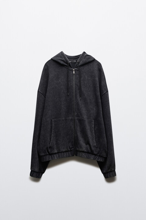 

Толстовка на молнии из футера вареная, Серый, Толстовка на молнии из футера вареная