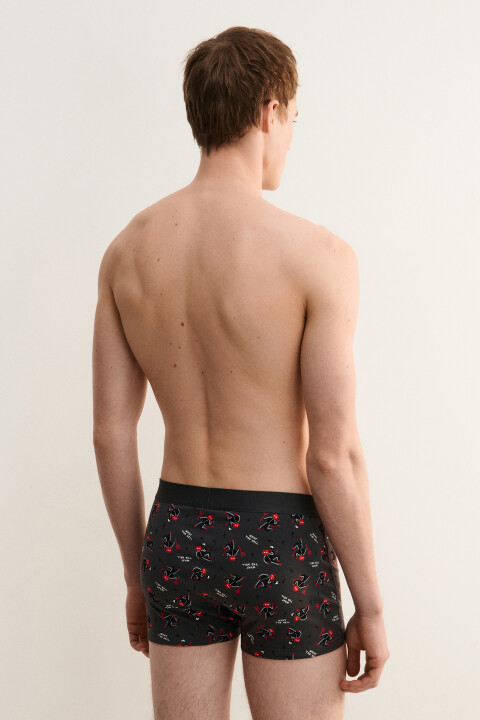 

Трусы-боксеры с принтом, Серый, Трусы-боксеры с принтом