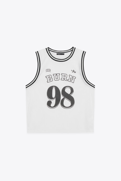 

Майка-джерси спортивная сетчатая с принтом, Белый, Майка-джерси спортивная сетчатая с принтом