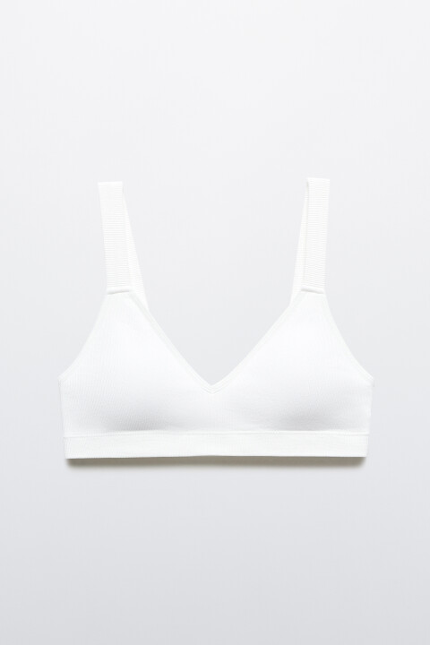 

Бюстгальтер-топ бесшовный в рубчик, Черный, Бюстгальтер-топ бесшовный в рубчик