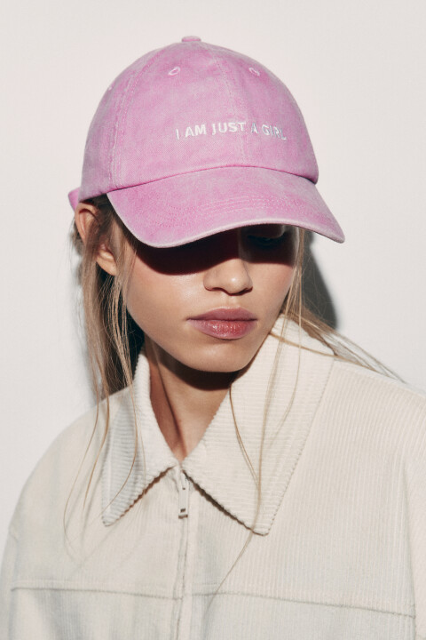 

Бейсболка хлопковая с вышивкой, Розовый, Бейсболка хлопковая с вышивкой