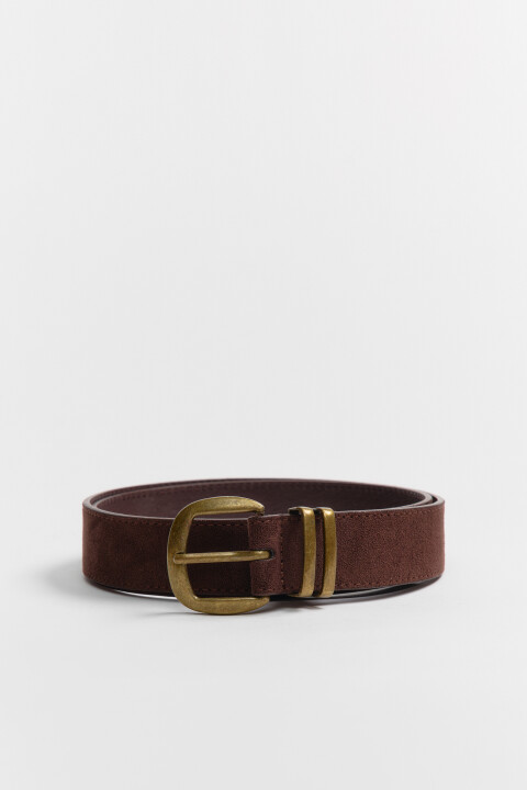 

Ремень с замшевой фактурой, Коричневый, Ремень с замшевой фактурой