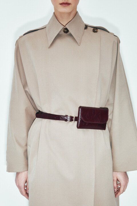 

Ремень-пояс из искусственной кожи с сумочкой, Бордовый, Ремень-пояс из искусственной кожи с сумочкой