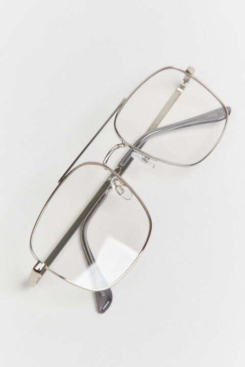 

Очки-нулевки в тонкой металлической оправе, Белый, Очки-нулевки в тонкой металлической оправе