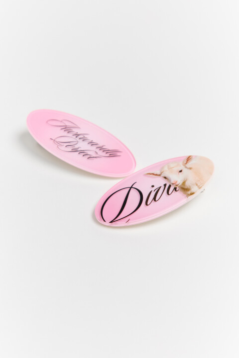 

Набор заколок-зажимов с принтом (2 штуки), Белый, Набор заколок-зажимов с принтом (2 штуки)