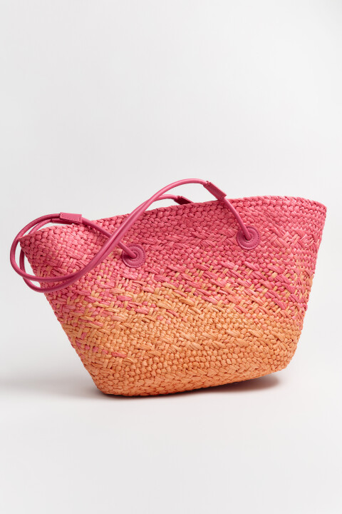 

Сумка-шопер соломенная с градиентом, Мультиколор, Сумка-шопер соломенная с градиентом