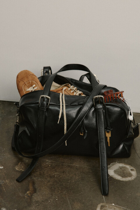 

Сумка-тоут с кожаной фактурой, Черный, Сумка-тоут с кожаной фактурой