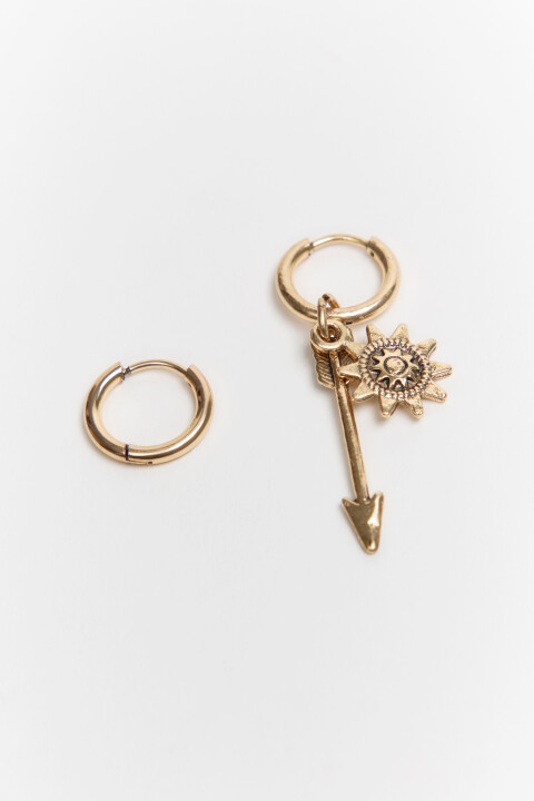 

Серьги-конго с подвесками в виде стрелы и солнца, Желтый, Серьги-конго с подвесками в виде стрелы и солнца