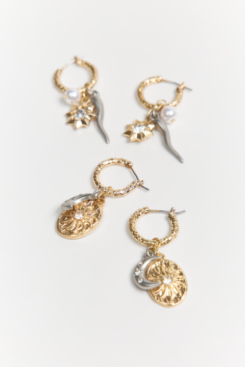 

Набор серег-гвоздиков двухцветных (2 пары), Желтый, Набор серег-гвоздиков двухцветных (2 пары)