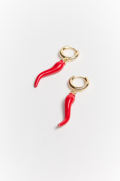 

Серьги-конго с подвесками-перчиками, Желтый, Серьги-конго с подвесками-перчиками