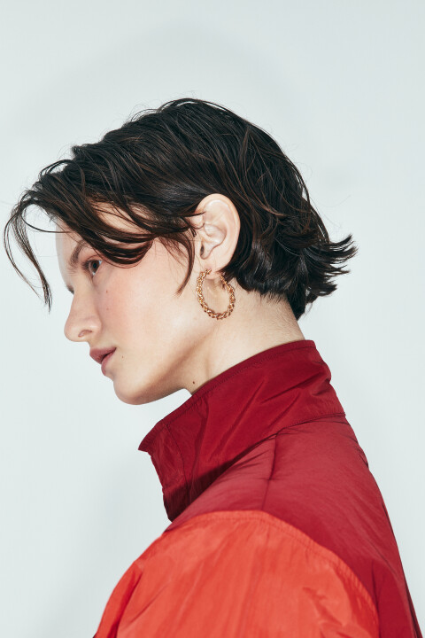 

Серьги-кольца в виде золотистой цепи, Желтый, Серьги-кольца в виде золотистой цепи