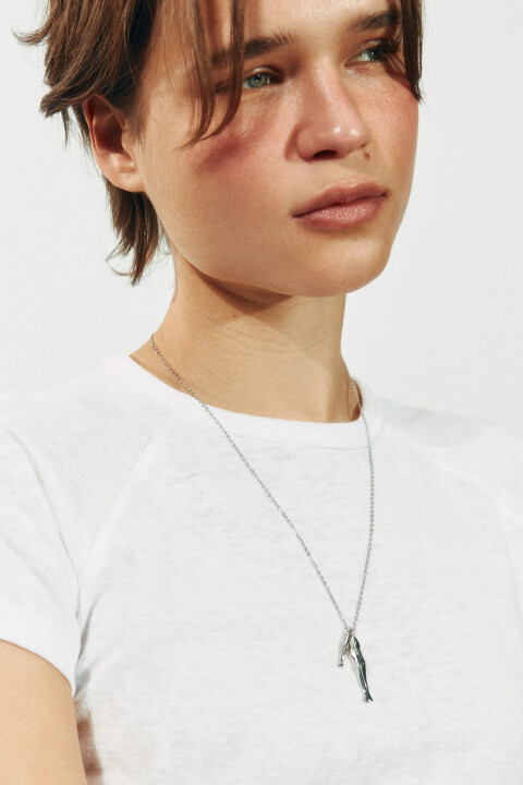 

Колье-цепочка с подвесками-рыбками, Серый, Колье-цепочка с подвесками-рыбками