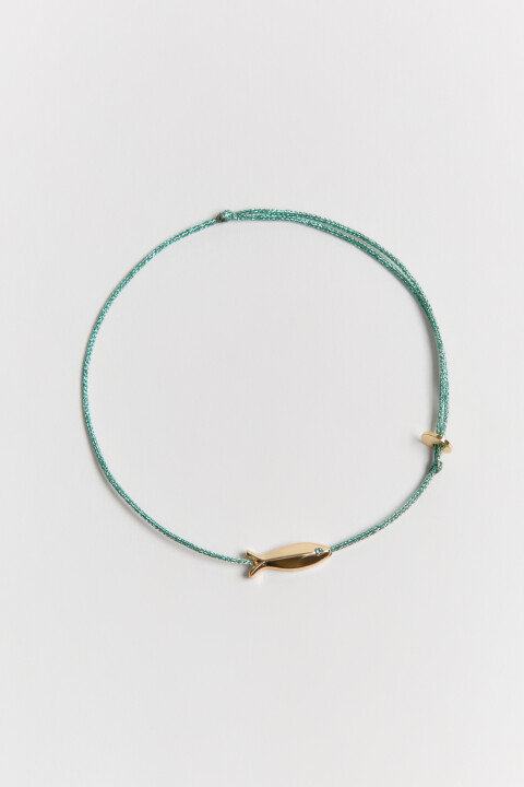 

Браслет-шнурок на ногу с рыбкой, Желтый, Браслет-шнурок на ногу с рыбкой