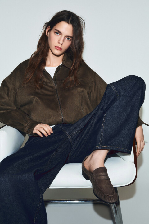 

Туфли-лоферы из натуральной замши, Коричневый, Туфли-лоферы из натуральной замши