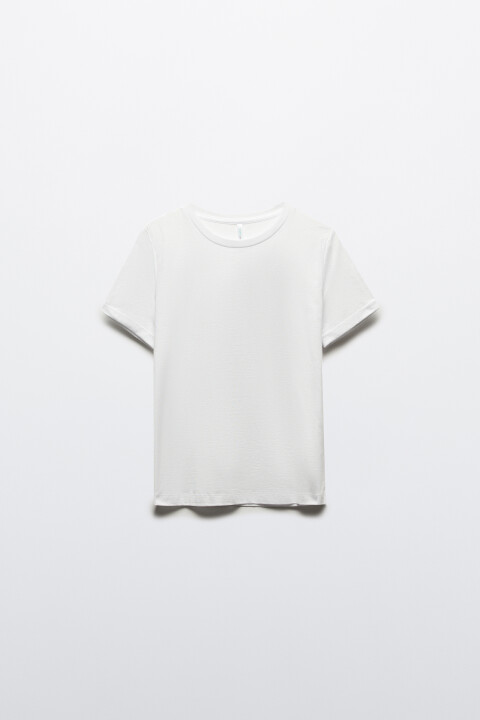 

Футболка boxy fit базовая из хлопка, Белый, Футболка boxy fit базовая из хлопка